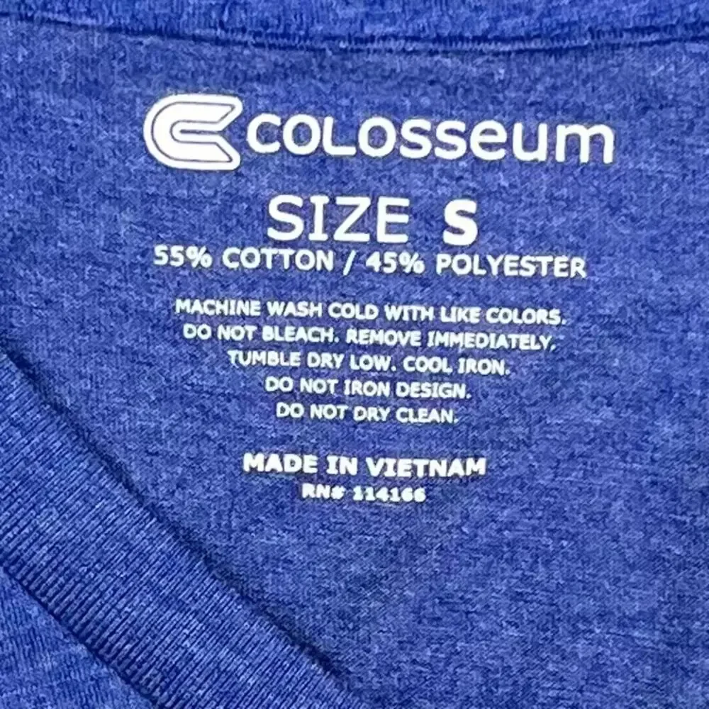 Women's‎ Coliseum KU Jayhawks along Sleeve Shirt Small Blue RockChalk NCAA